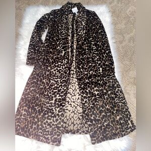 LEITH Leopard Print Long Coat- SMALL